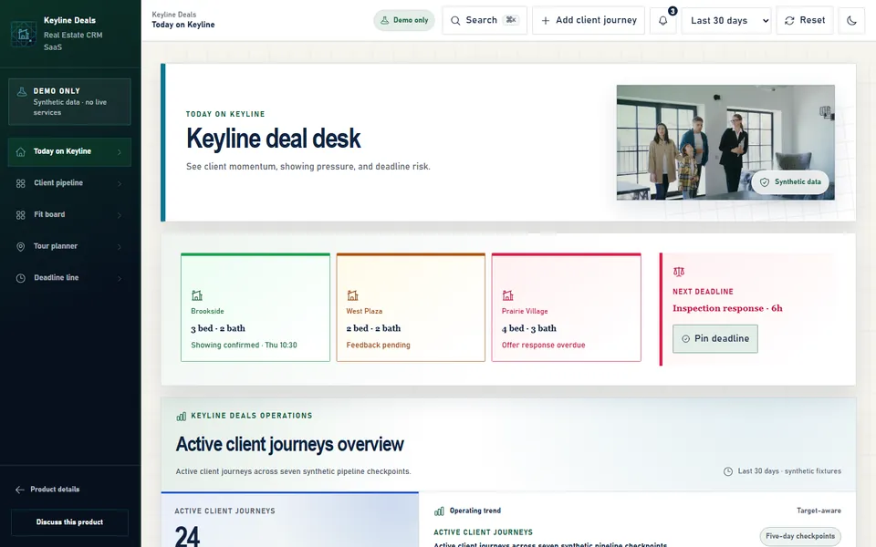 Real Estate CRM SaaS product screenshot